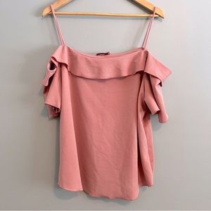 #83 Ragdoll Rose Pink Off The Shoulder Spaghetti Strap Top